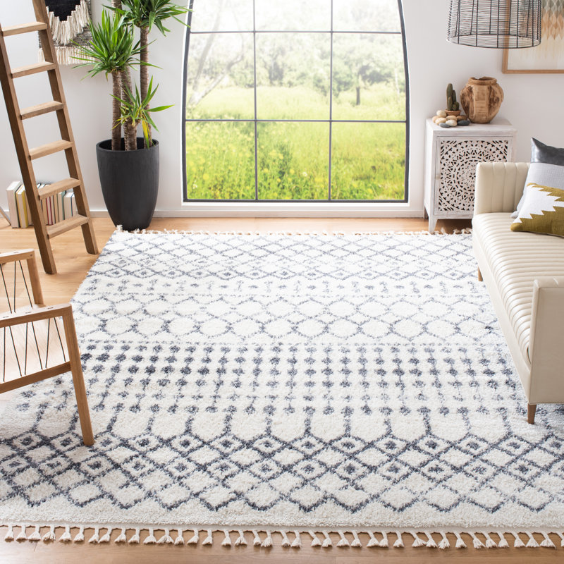 Lia Fringe Shag Performance Southwestern Rug, Rectangle 2'2" x 4'
