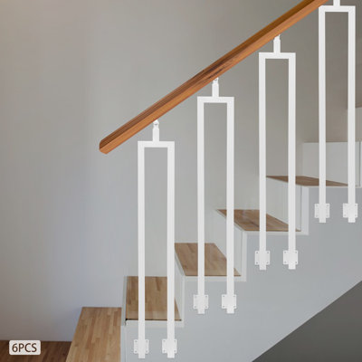 6Pcs Adjustable Stair Railing Posts For Deck, Balcony, Stair