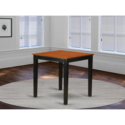 Table de salle à manger à hauteur de comptoir pub pour petits espaces, noir et cerise