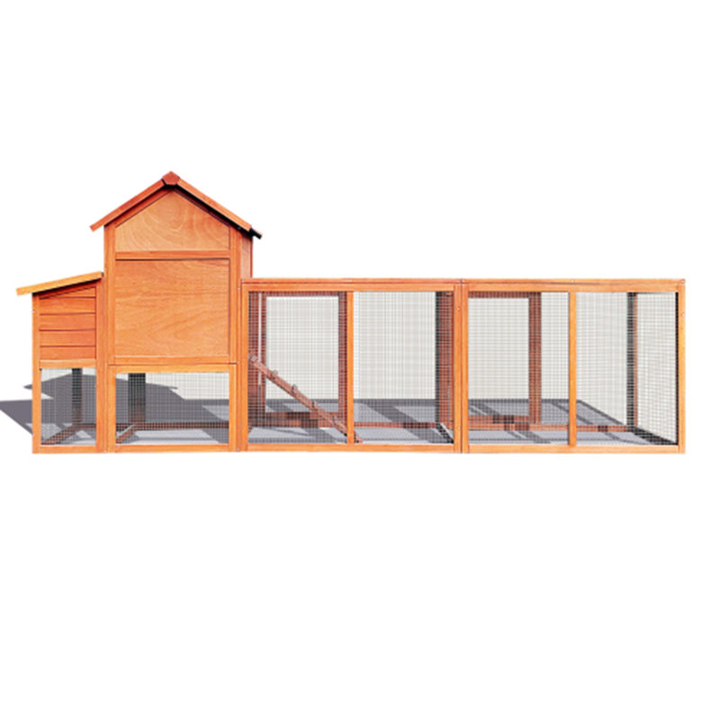 Poulailler en bois avec couloir 123 po