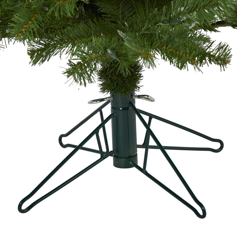 Arbre de Noël artificiel épinette vert avec lumières claires/blanches, H 5 pi
