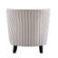 Fauteuil demi-tonneau rembourré à rayures