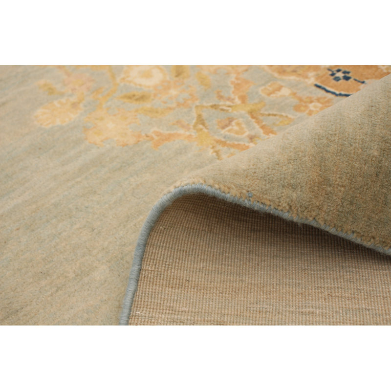 Yaak One-of-a-Kind 8'9" X 12'5" New Age Wool Area Rug in Light Blue