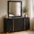 Dex Wide 6 Drawer Dresser With Mirror, Contemporary Gold Metal, Black-117056072