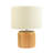 Classic And Stylish Real Wooden Table Lamp With Natural Cream Linen Fabric Shade By Metro Lane