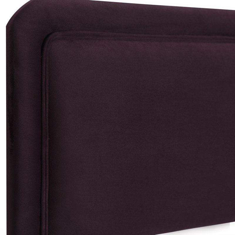 Wile Upholstered Headboard, Single (3'), Velvet, Plum