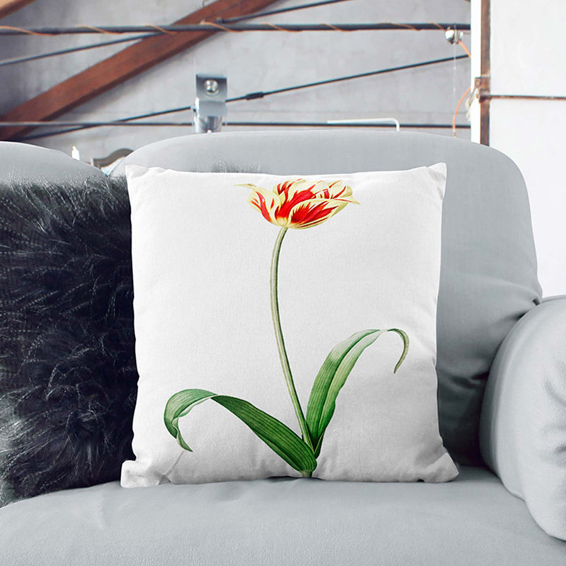 Floral Square Cushion, 55cm H x 55cm W x 20cm D