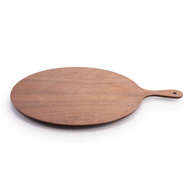 Round Melamine Wood Board - 12.5In, Brown