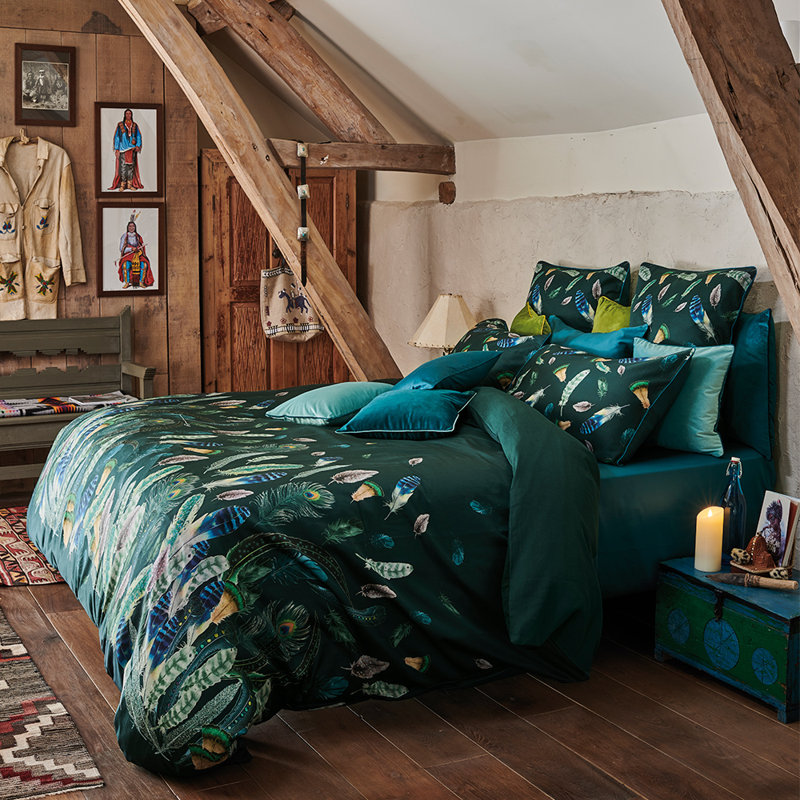 Gonul Green Satin 120 TC Duvet Cover