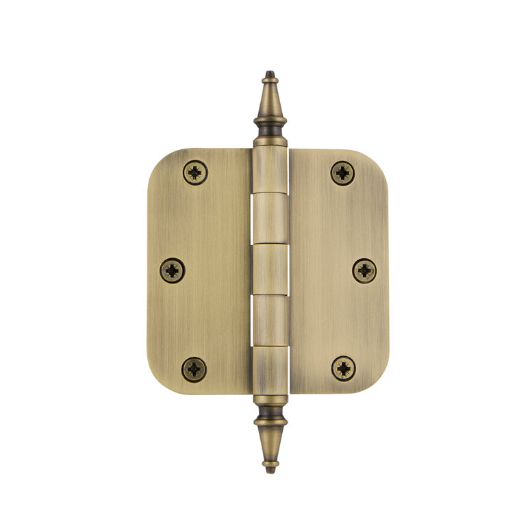 Nostalgic Warehouse 3.5" x 3.5" Steeple Tip Residential Hinge with 5/8" Radius Corners