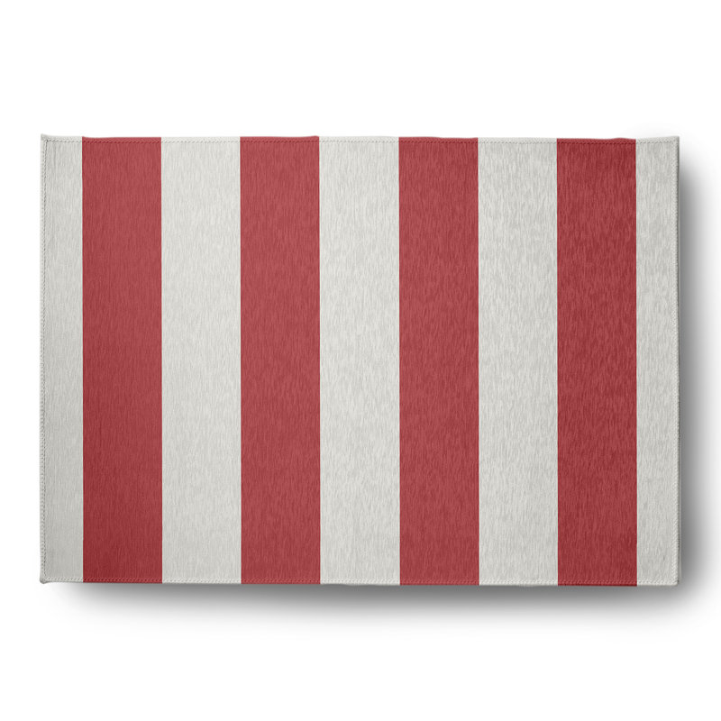 Chenille Striped Rug, Rectangle 5' x 7'