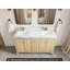 Bois de chêne blanc Atlanta X P 22 po D Meuble-lavabo double avec 2 po Quartz-108779953