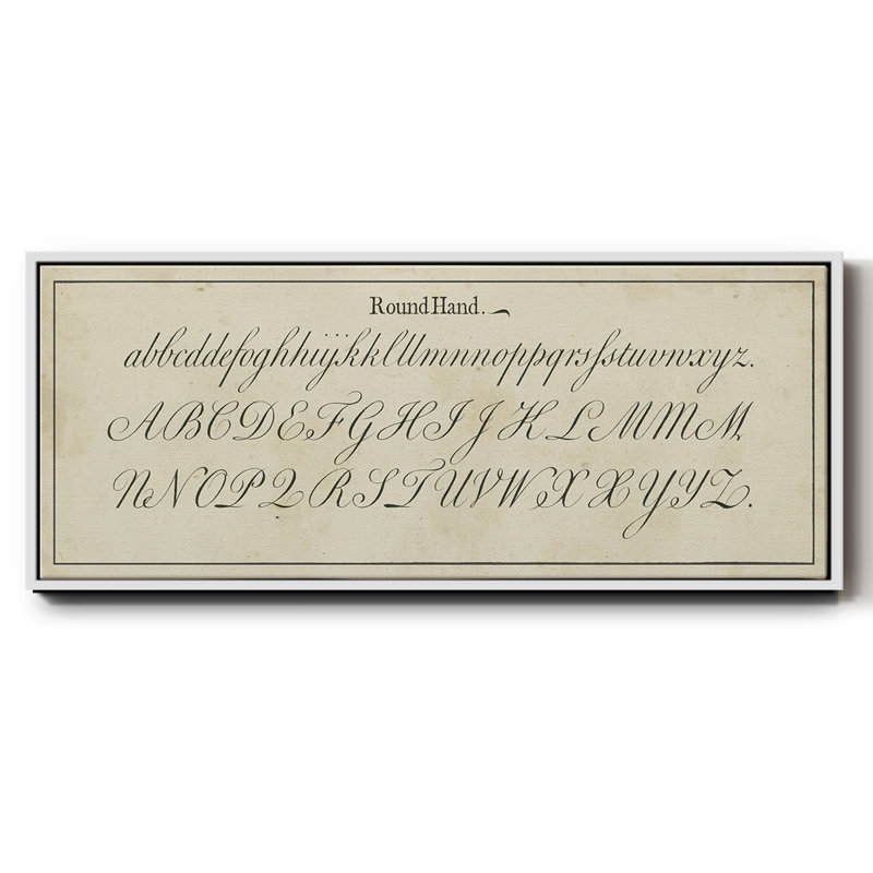 Manuscrit de l'échantillonneur IV - Toile encadrée, H 20 po x l 50 po