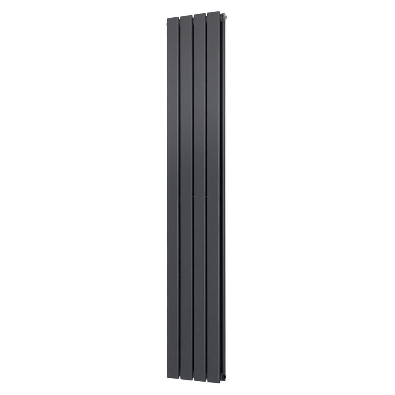 Shonna Vertical Double Flat Panel Radiator, Anthracite, 180cm H x 27.2cm W