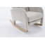 Chaise berçante en coton et lin avec repose-pieds réglable, parfaite pour le confort et la détente dans n'importe quelle pièce