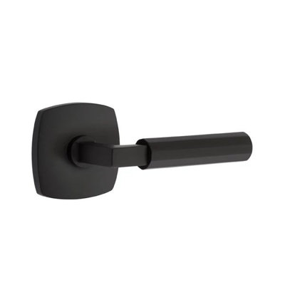 Emtek Select Passage Interior Mortise w/ Urban Modern Rosette & L-Square Stem, Faceted Lever
