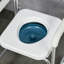 Fauteuil roulant de douche avec siège rembourré HOMcom, 330 lb, blanc