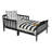  Wood Toddler Bed with Safety Rail-136620811