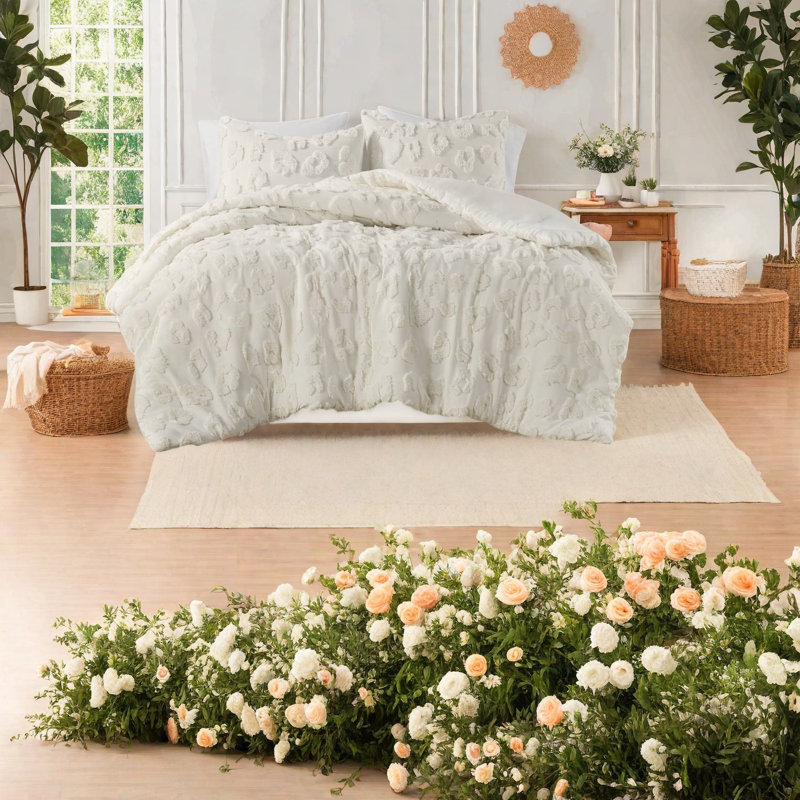 Ensembles de literie confortables en polyester, chenille simple TG, style moderne