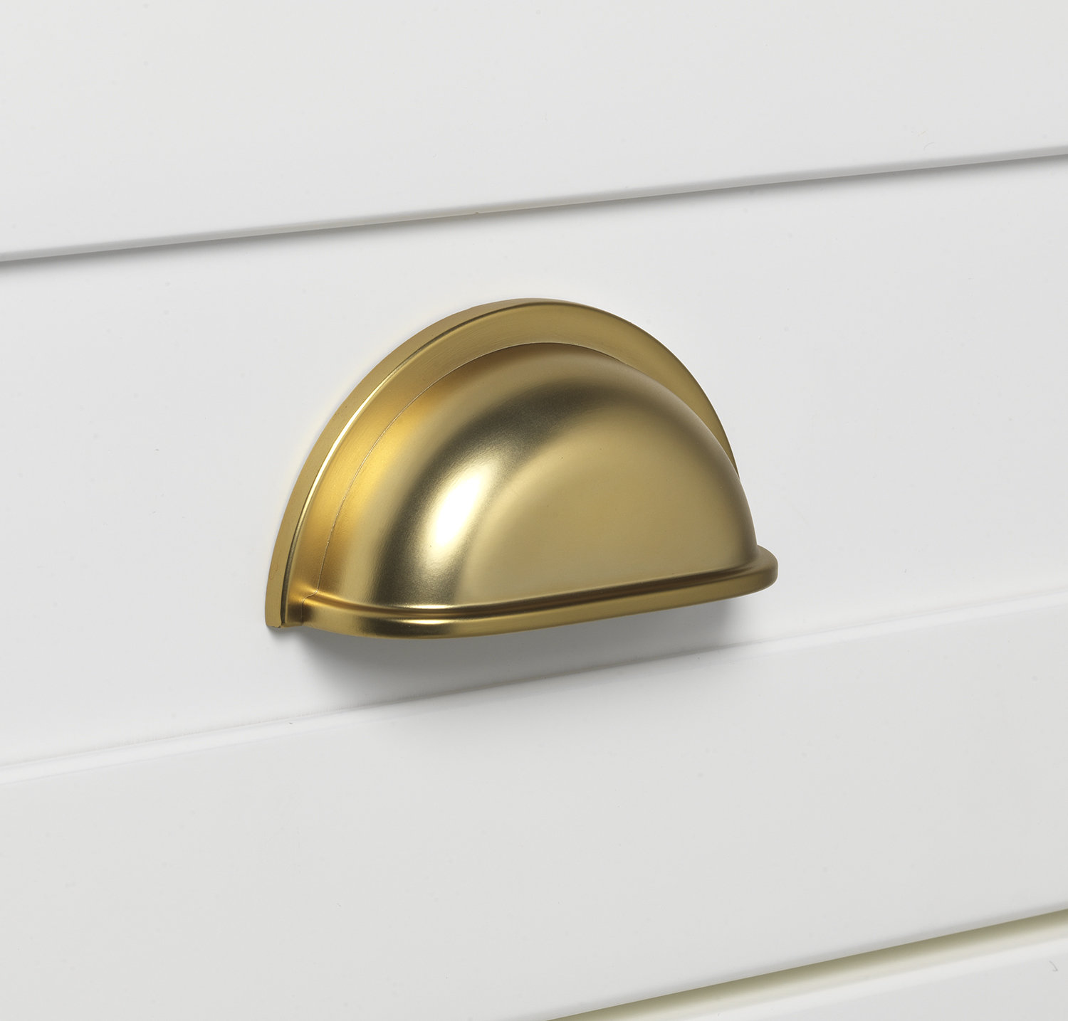 Classic Cup Bin Cabinet Pull, Brass Gold