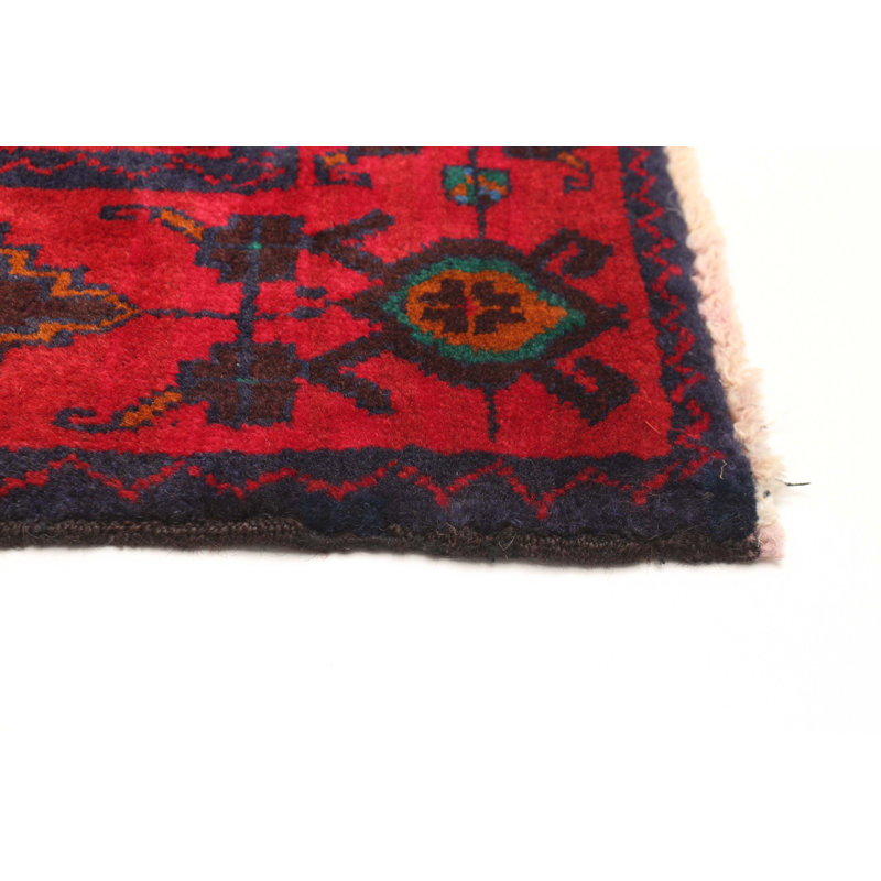 Tapis rouge Teimani 3 pi 11 po x 6 pi 3 po