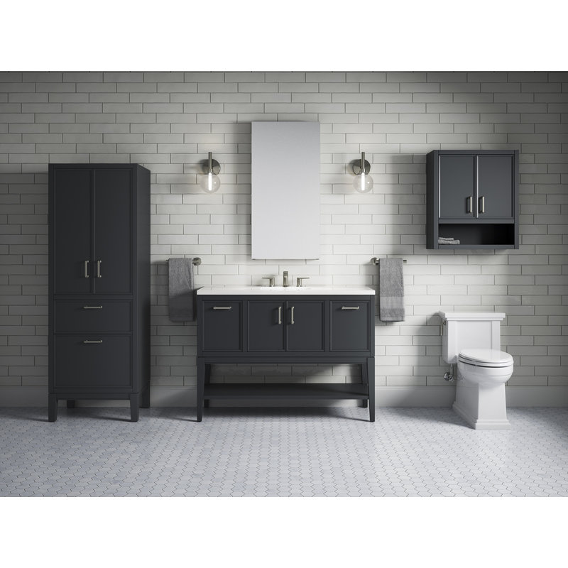 Winnow 28-In X 24-In Wall Cabinet, Slate Gray