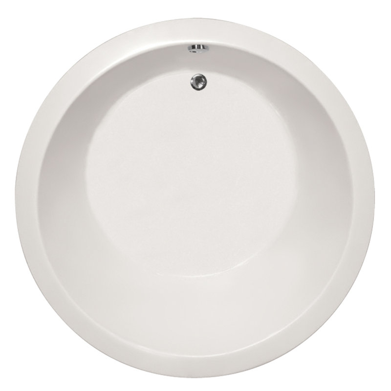 Redondo 60'' x 60'' Soaking Acrylic Bathtub, White, White