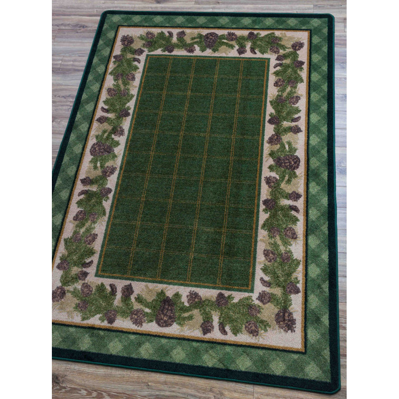 Tapis vert Cadell, Rectangle 7 pi 8 po x 10 pi 9 po