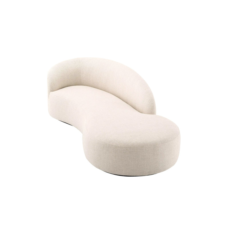 Bernd 97.64'' Upholstered Sofa, Cream