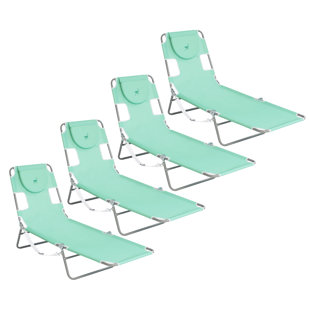 Folding Beach Chair (Set of 4)