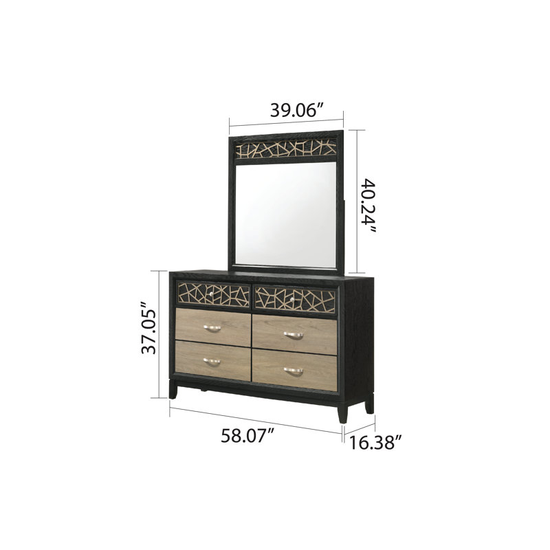 Commode 6 tiroirs Jelayne