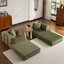 Canapé-lit convertible avec coussin cylindrique, canapé-lit pliant en velours côtelé avec cadre de forme fixe, canapé-lit de salon pour la chambre à coucher (vert)