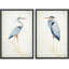 «Blue Heron Bird Portrait Coastal Beach Decor», ensemble de 2 reproductions d'art encadrées sur toile-1615086388-1615086389