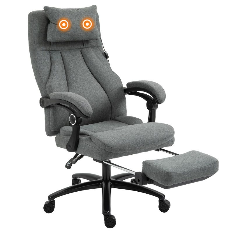 Antoinett Linen Office Chair with Headrest