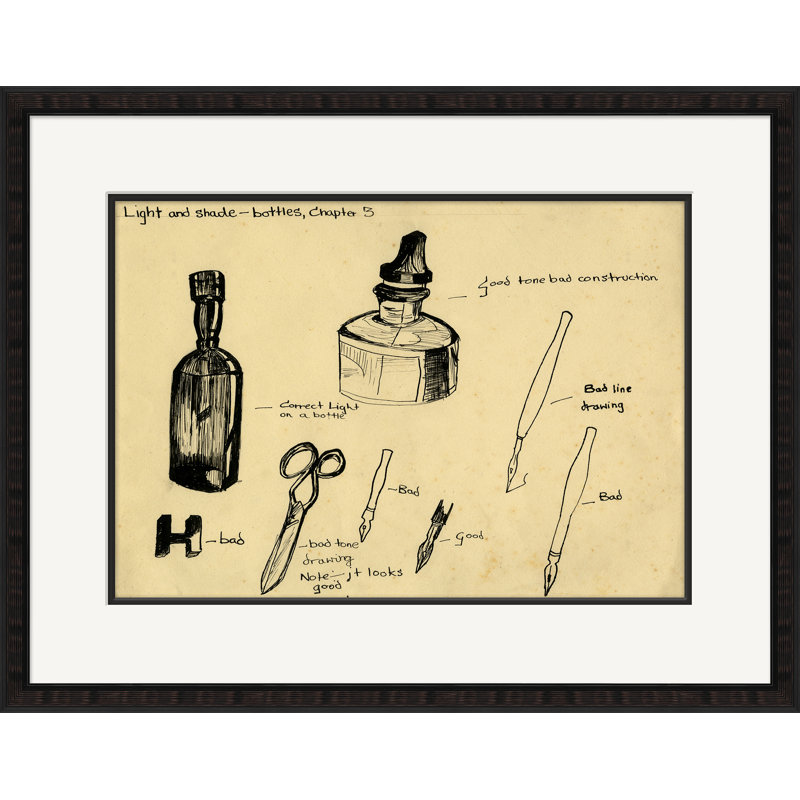 «Artist Tools» - Peinture encadrée sur papier