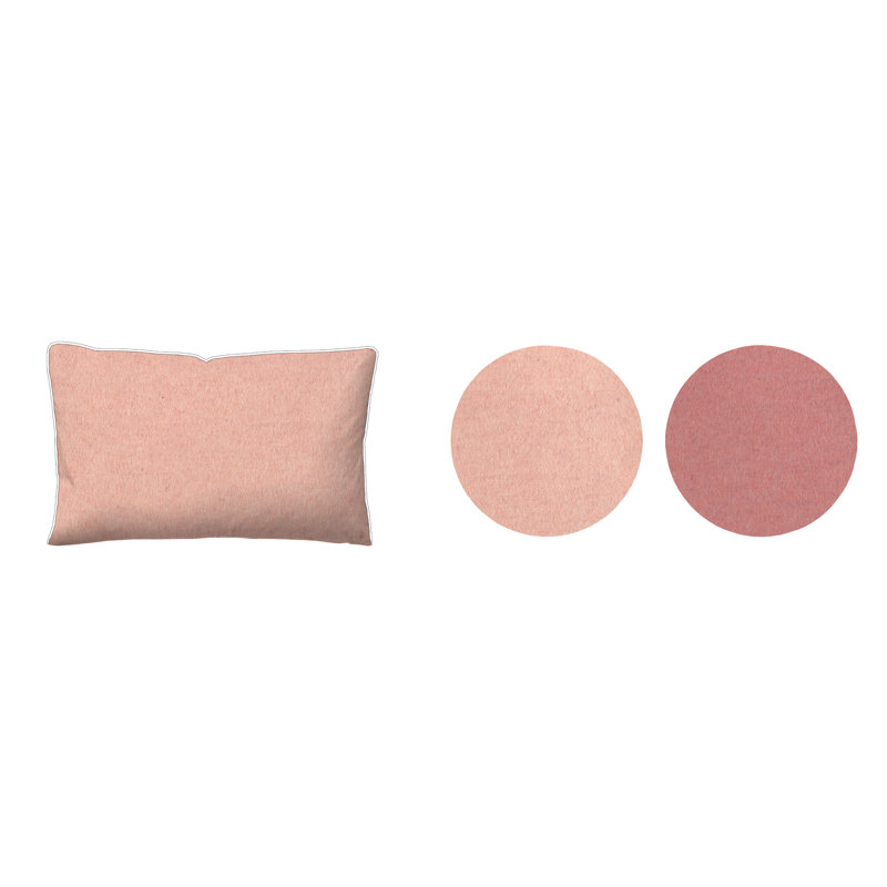 Flannel Flanell Pillow Case, 40 x 80 cm, Pink