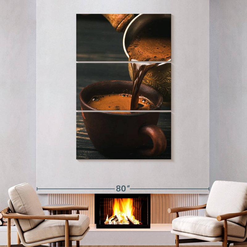 Yarlin Pouring Turkish Coffee, 74" H x 48" W