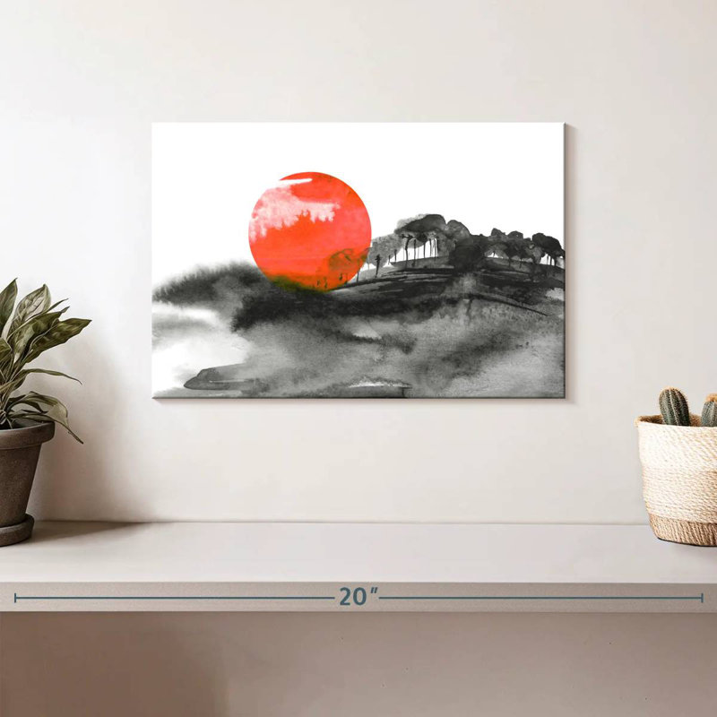 Coucher de soleil japonais Avery, H 8 po x l 12 po