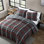 Ensemble d'édredon réversible en duvet synthétique gris Willow Plaid de Eddie Bauer