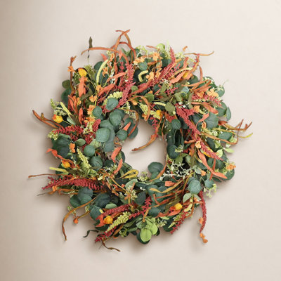 26" Handcrafted Eucalyptus Thanksgiving Wreath
