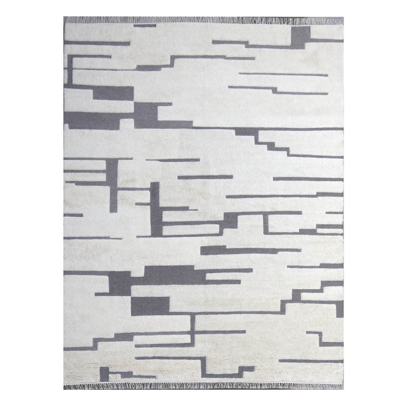 Rectangle Hand Knotted Wool Area Rug