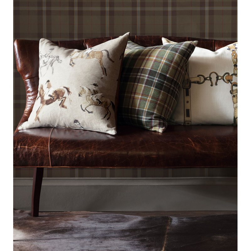 Equestrian Square Pillow Cover & Insert, Feathers