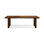 Retro Nut-Brown Rectangular Solid Wood Dining Table