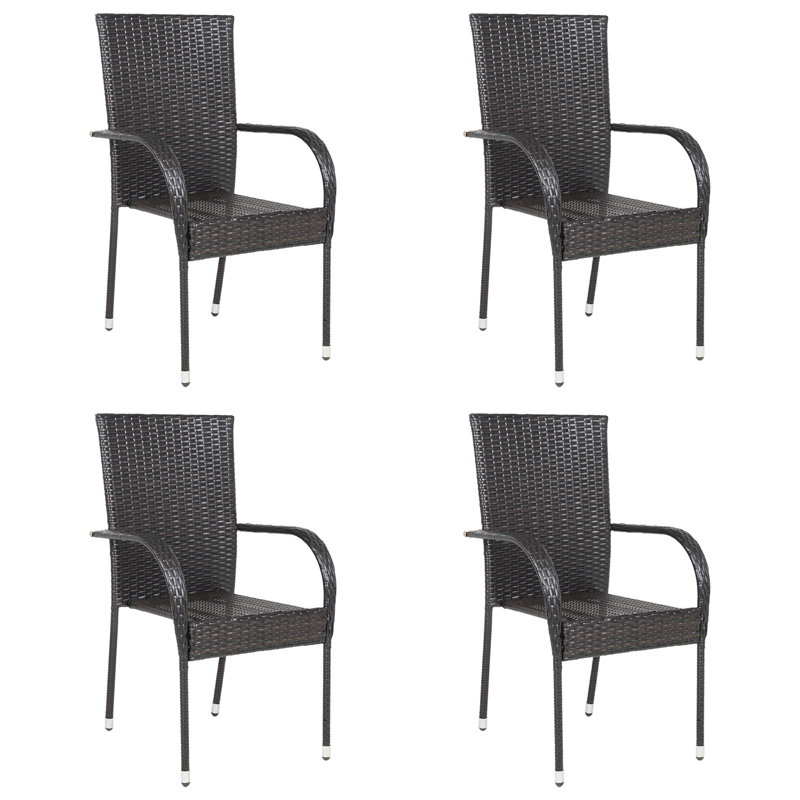 Bretenieres Stacking Garden Chair, Brown