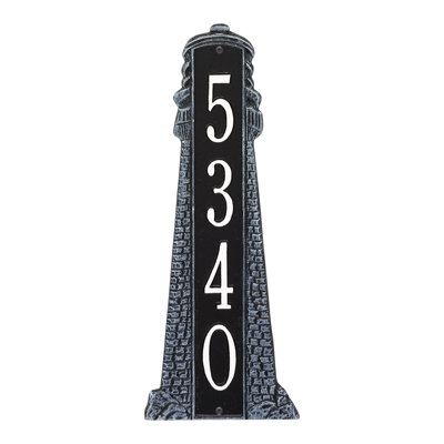 Hagen Personalized Vertical 4-Line Wall Address Plaque
