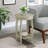 Round Side Table With Bottom Shelf-1876032183