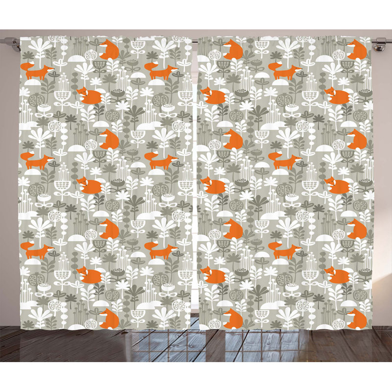 Semi Sheer Curtain Pair, 54" W x 96" L