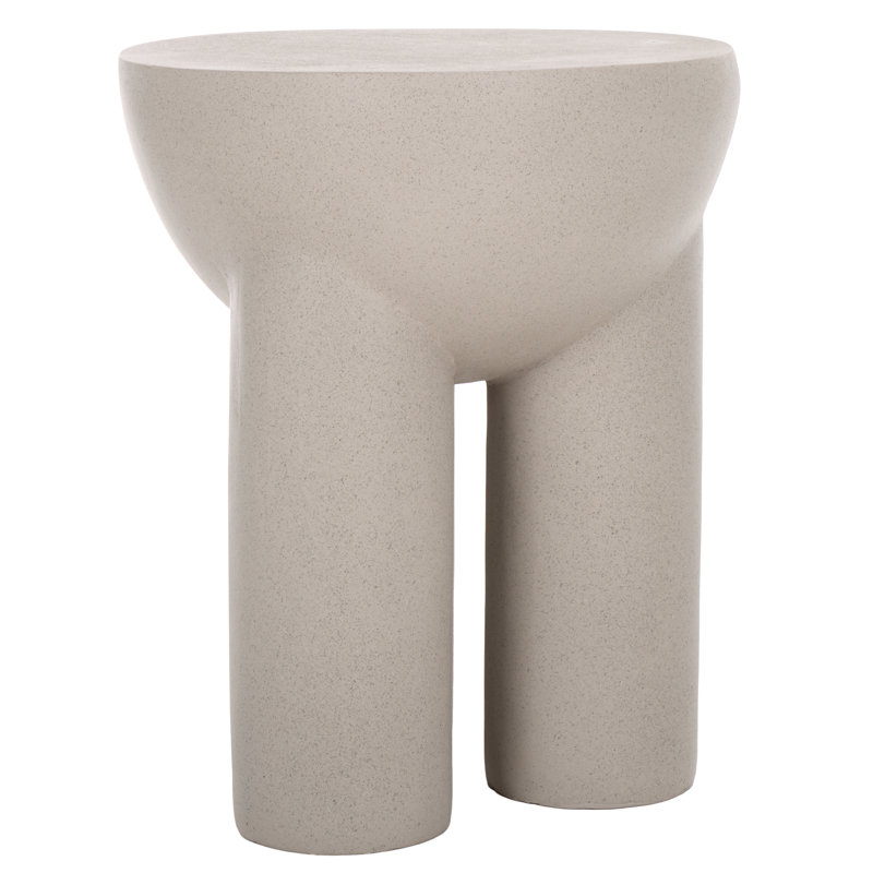 Kiheem Marble Top End Table, Gray