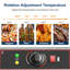 Barbecue d'intérieur électrique sans fumée 1800W, barbecue en acier inoxydable avec contrôle de température réglable