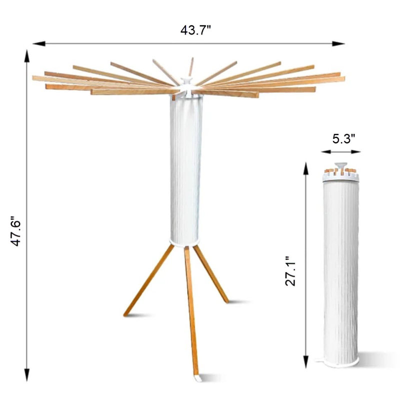 Séchoir à linge pliable sur trépied, Bois